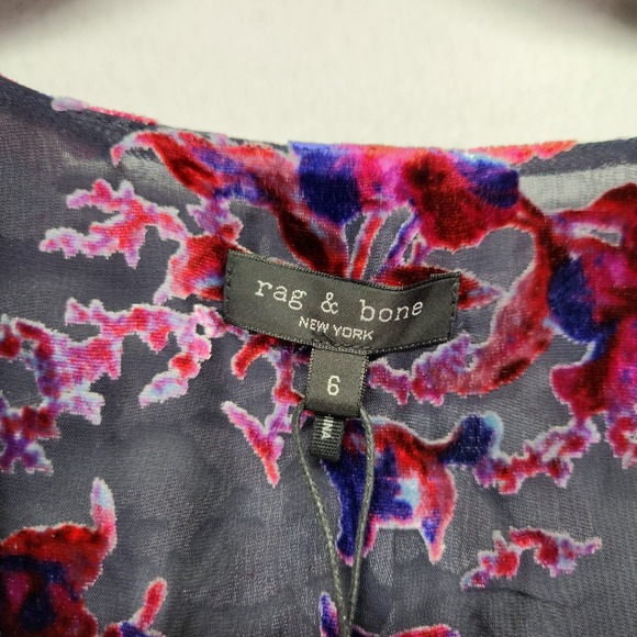 Rag and Bone Eloise Velvet Floral Mini NWT Size 6 - Picture 6 of 9